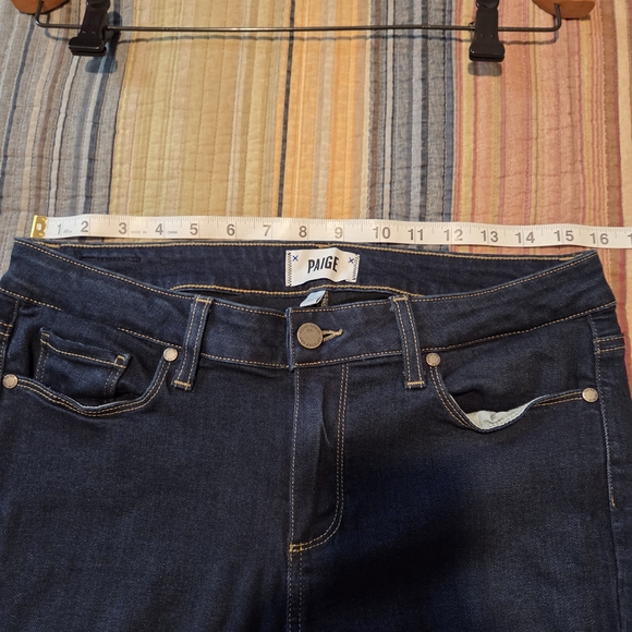 Paige Women's Skyline Skinny Dark Wash Jeans Size 31 - Picture 6 of 8